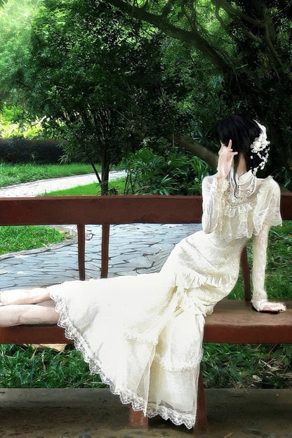 Embroidered Fishtail Qipao Dress