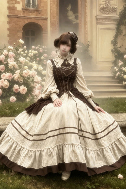 Gerüschtes Two-Way-Kleid mit Accessoire-Set