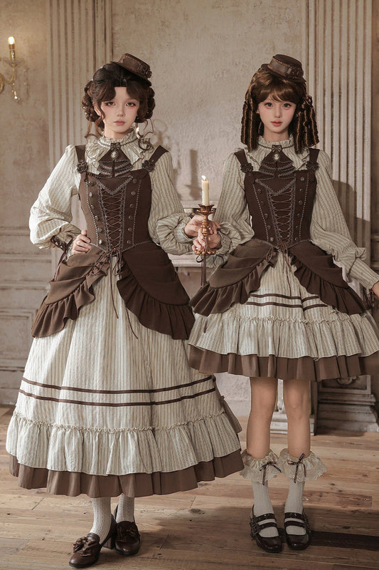 Ruffled Two-Way Wear Dress With Accessory Set