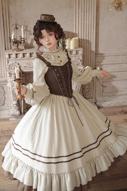 Gerüschtes Two-Way-Kleid mit Accessoire-Set
