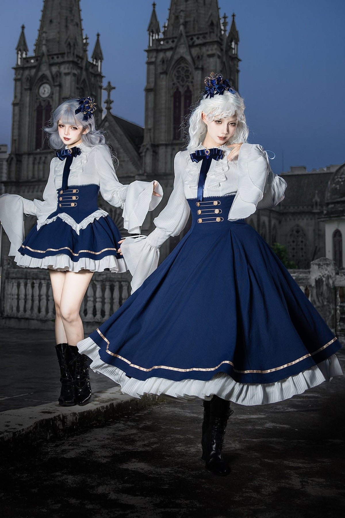 Royal Academy ensemble robe longue et cape