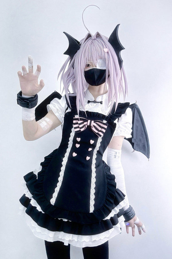 Heart Bow Maid Skirt Set