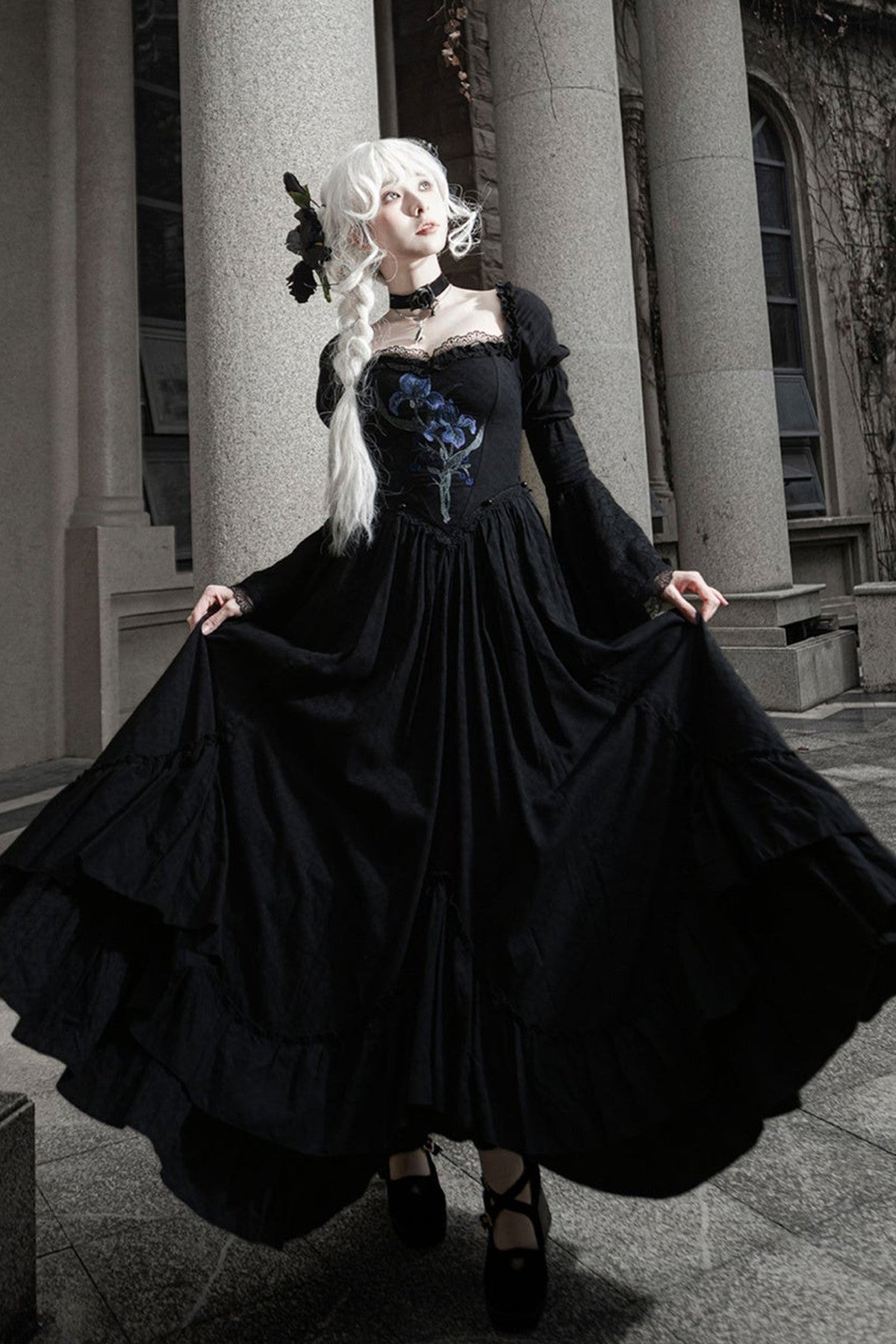 Gothic Embroidered Lolita Dress Set