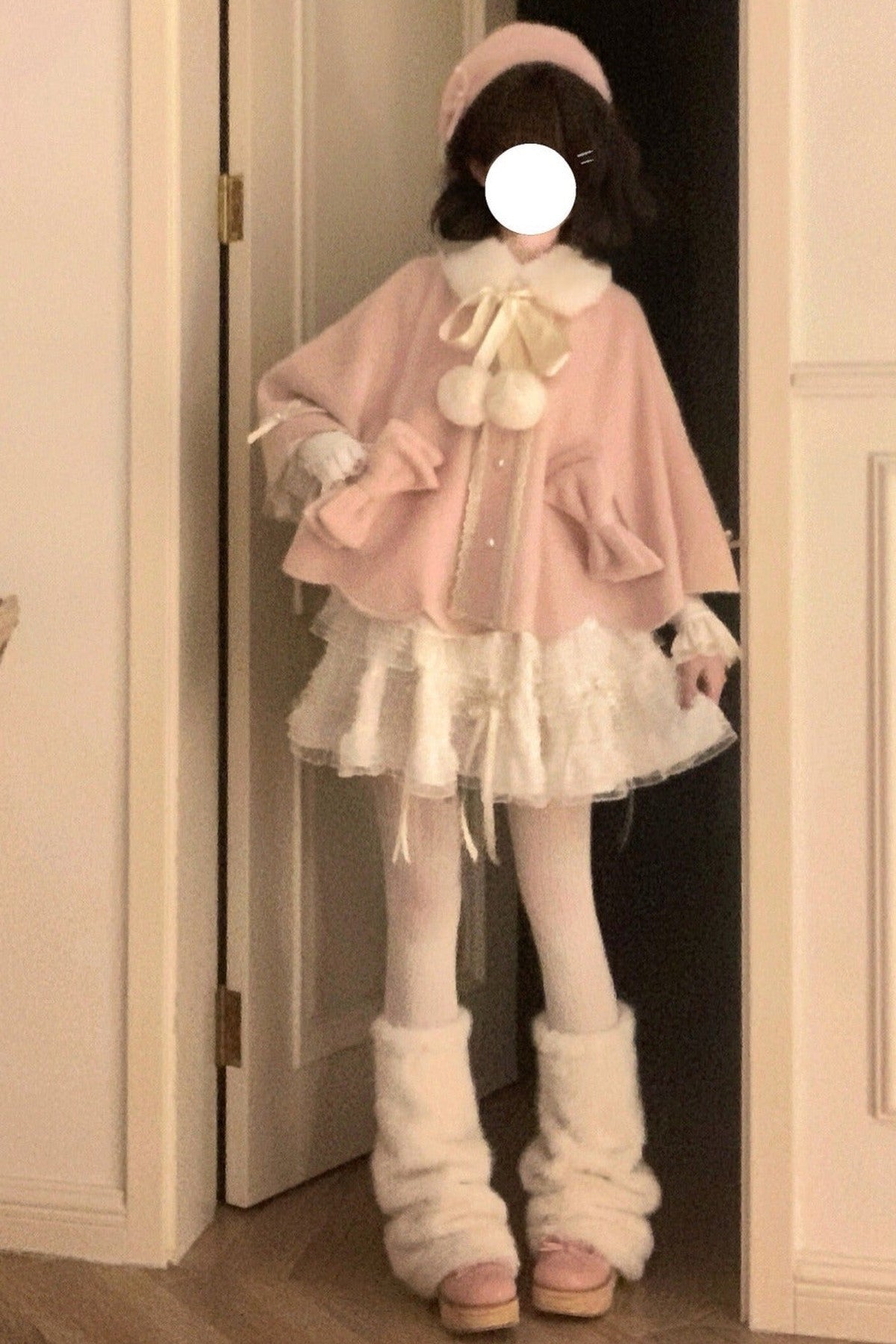 Fluffy Bow Cape and Skirt Set-Up
