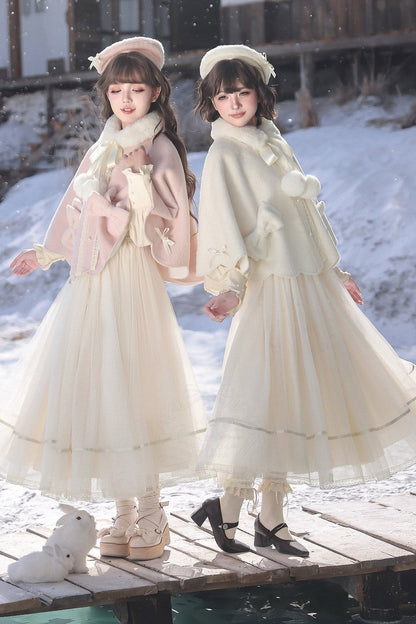 Fluffy Bow Cape and Skirt Set-Up
