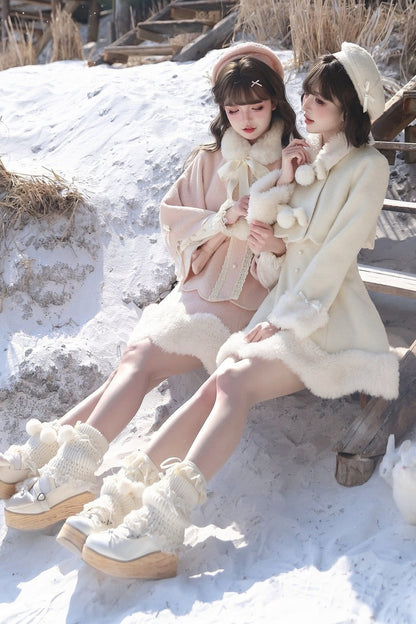 Fluffy Bow Cape and Skirt Set-Up