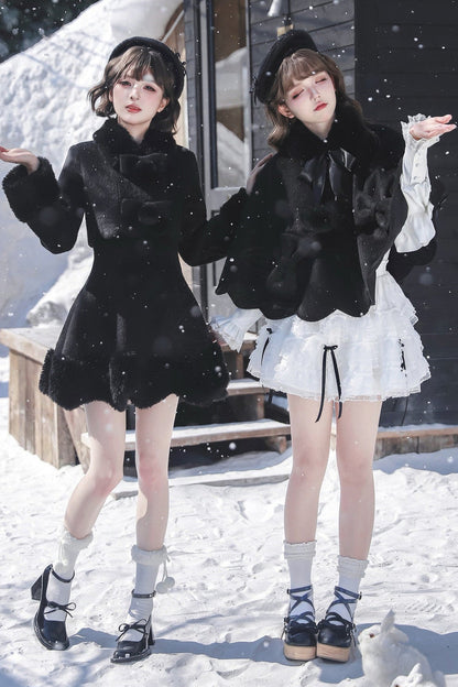 Fluffy Bow Cape and Skirt Set-Up