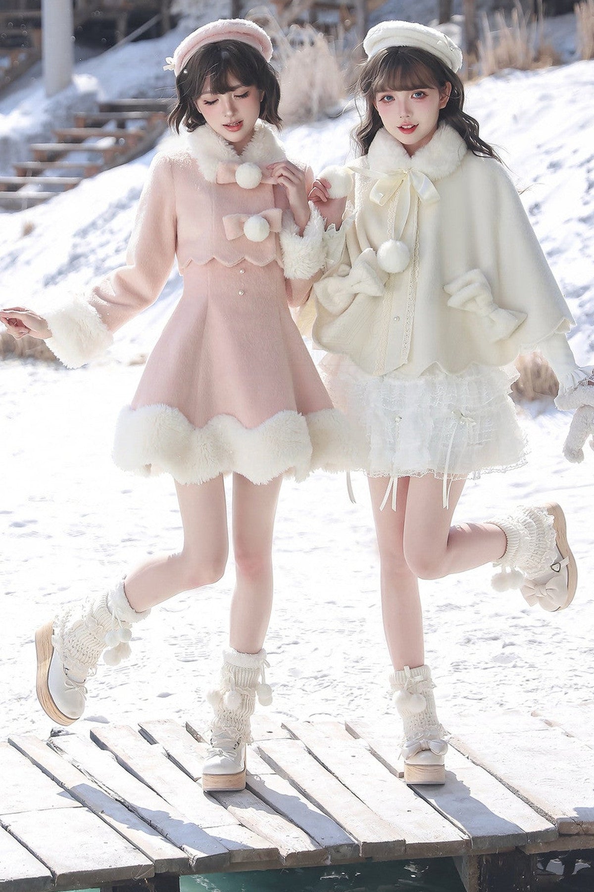 Fluffy Bow Cape and Skirt Set-Up