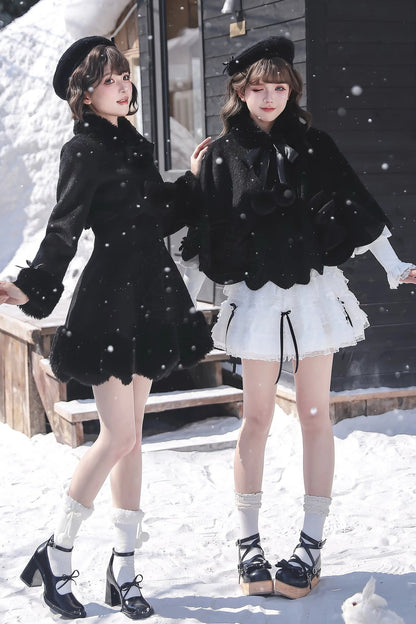 Fluffy Bow Cape and Skirt Set-Up