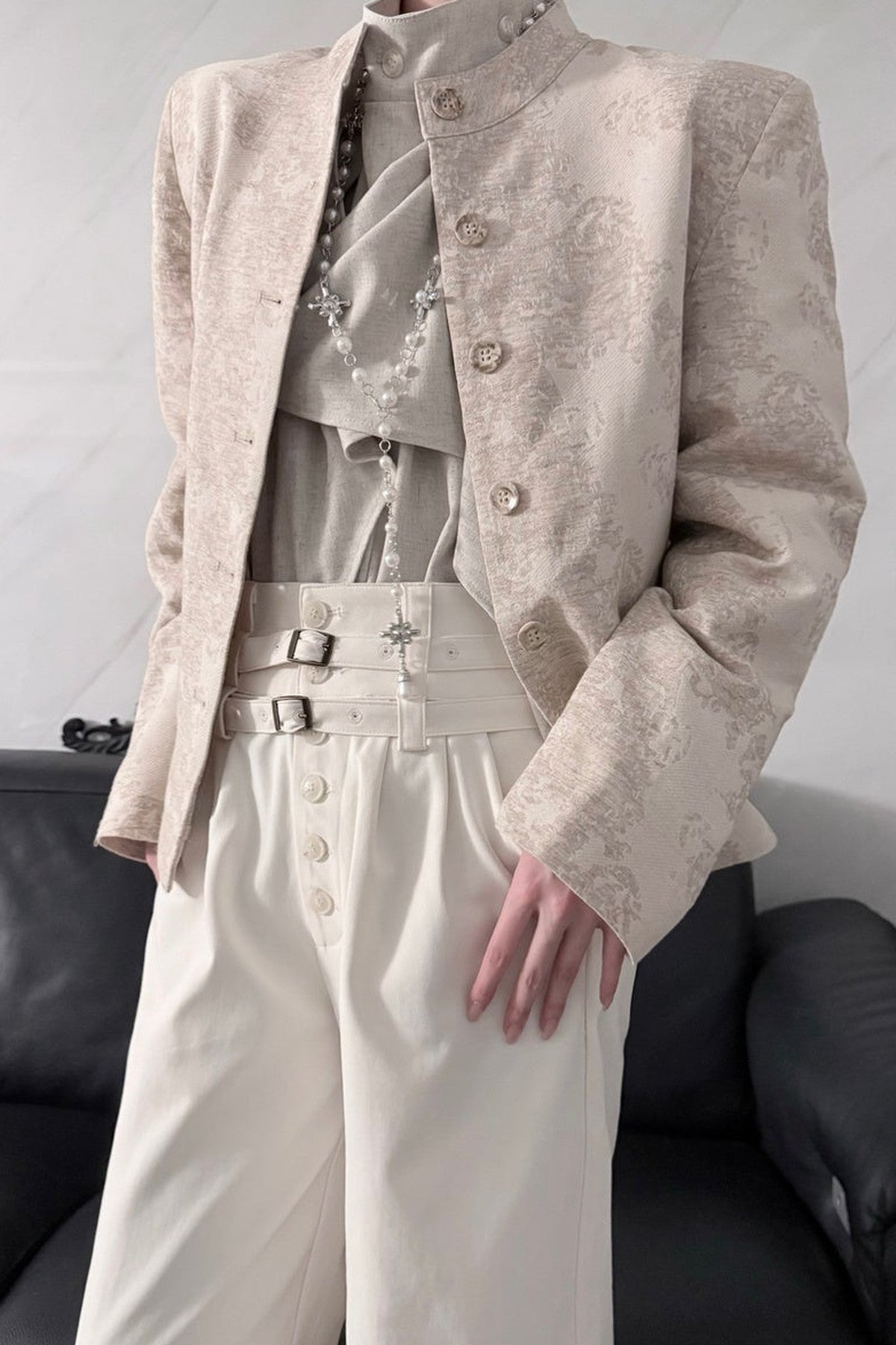 Short Jacquard Suit Jacket