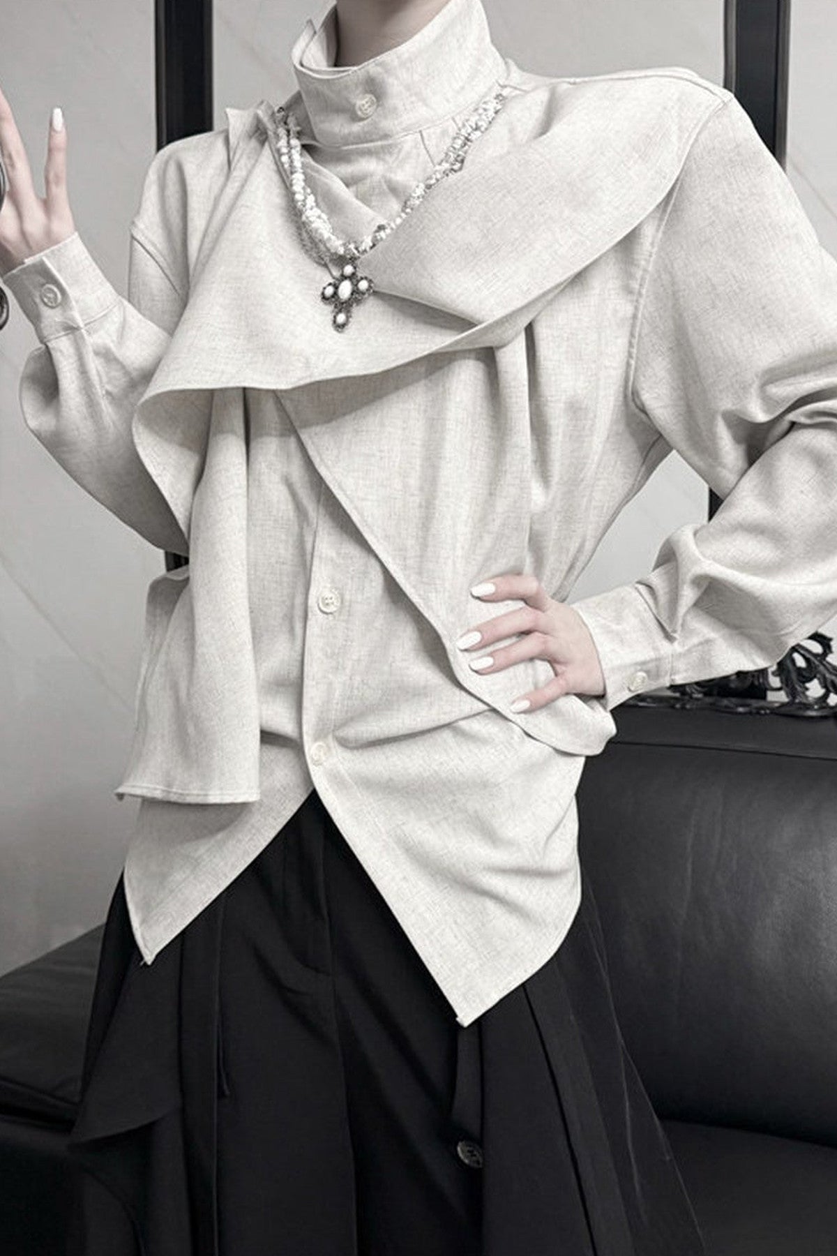 Irregular Spliced Design Shirt