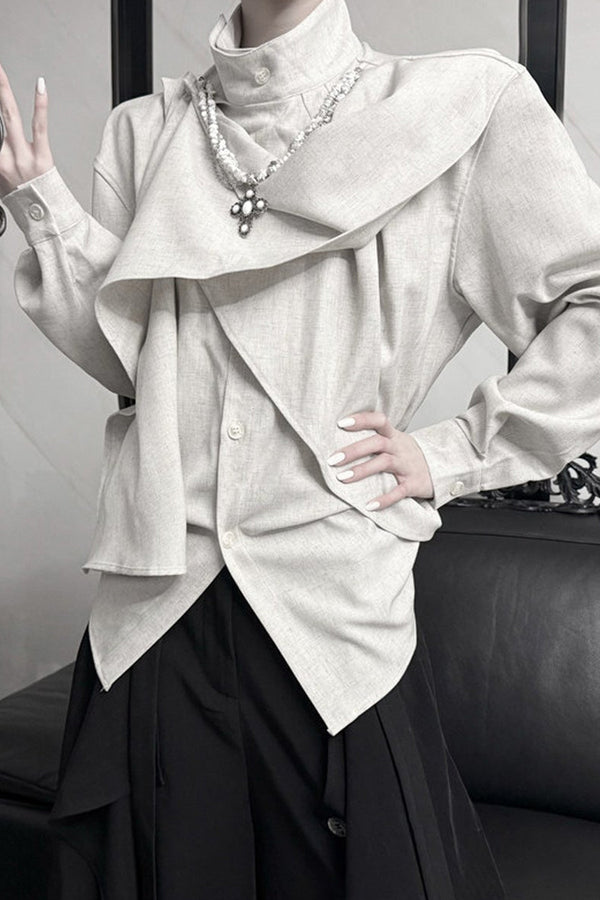 Irregular Spliced Design Shirt