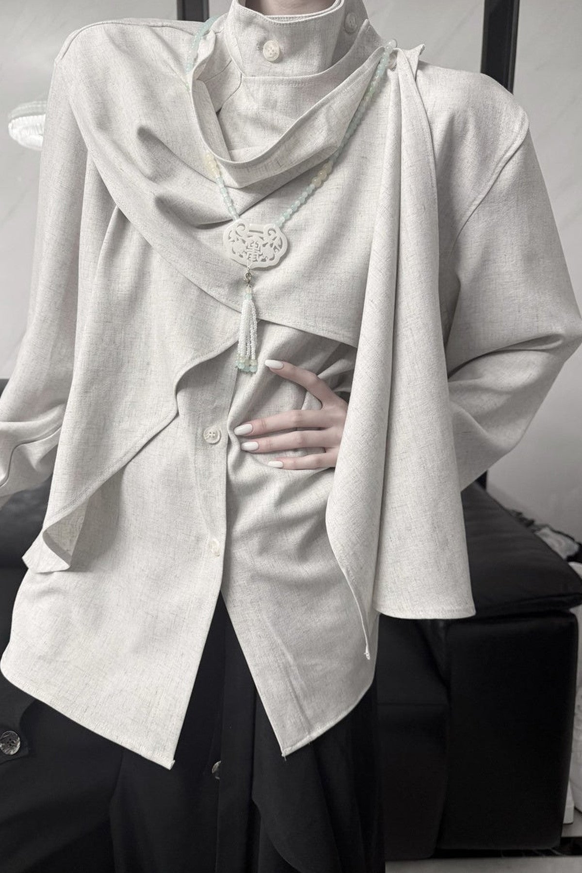 Irregular Spliced Design Shirt