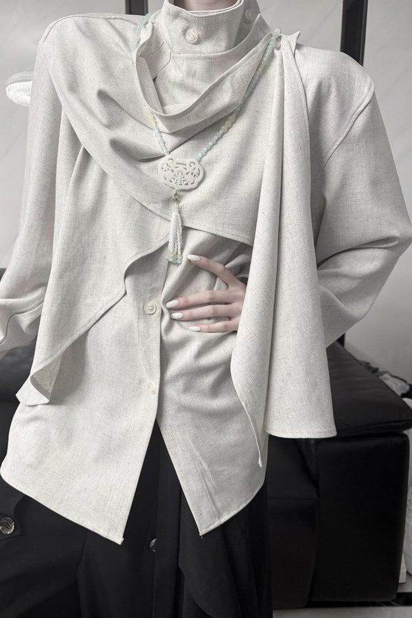 Irregular Spliced Design Shirt