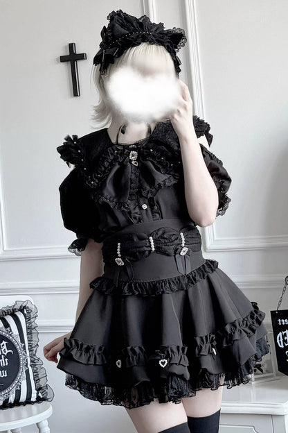 High-Waisted Puffy Cake Skirt Set