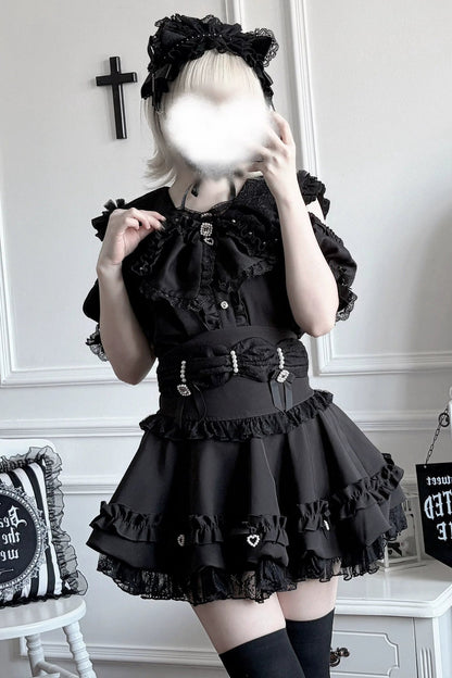 High-Waisted Puffy Cake Skirt Set