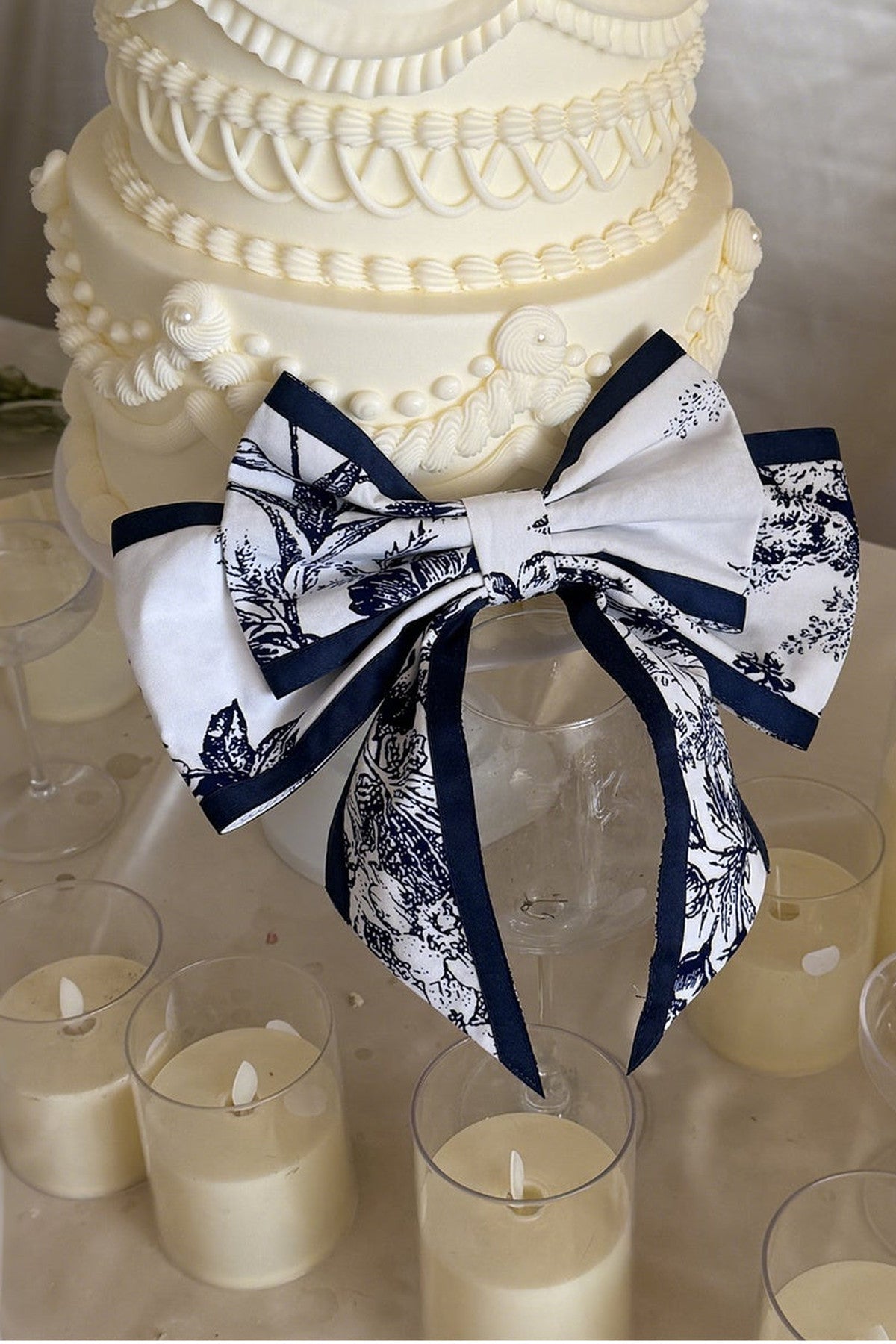 Blue Porcelain Floral Dress Set