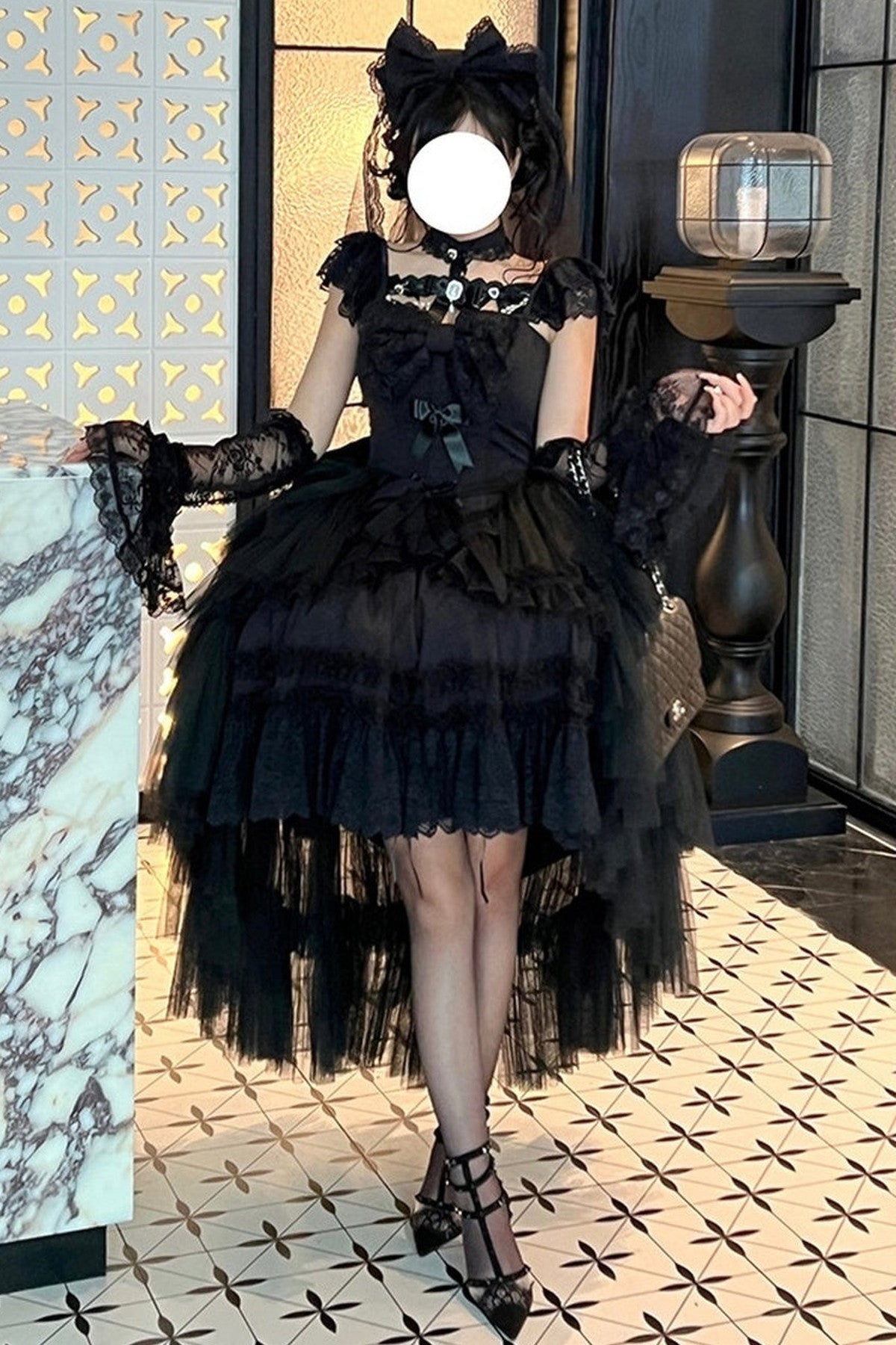 Black & White Angel Bridal Dress