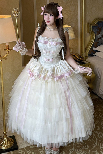 Elegant Ribbon Princess Long Dress
