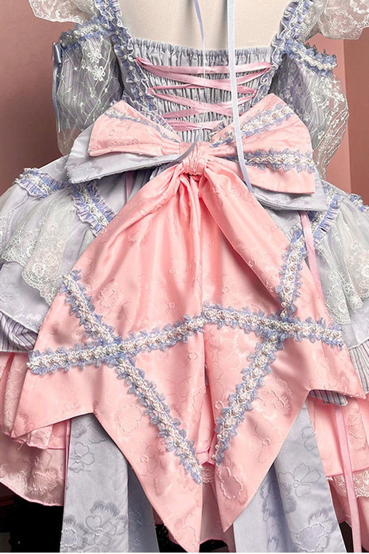 Ensemble robe Lolita en dentelle glaçage sel marin