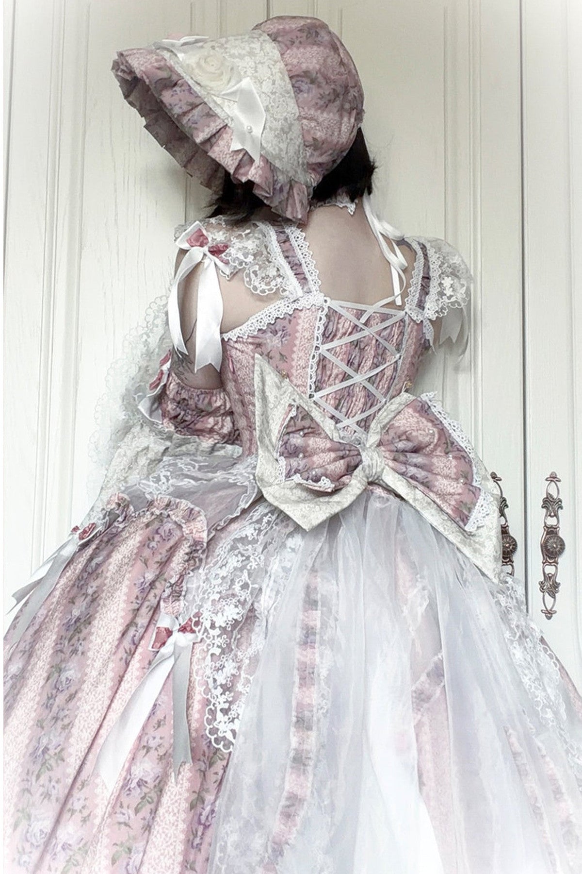 Detachable Sleeve Floral Lolita Dress Set