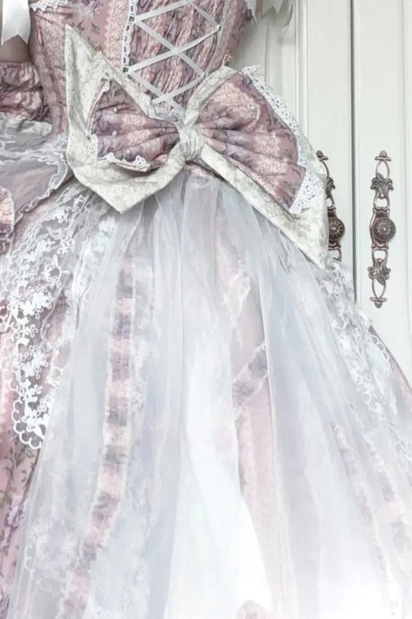 Detachable Sleeve Floral Lolita Dress Set