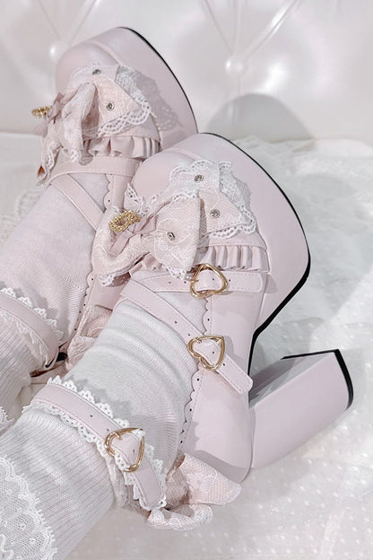 Lace-Up Bow-Knot High Heels