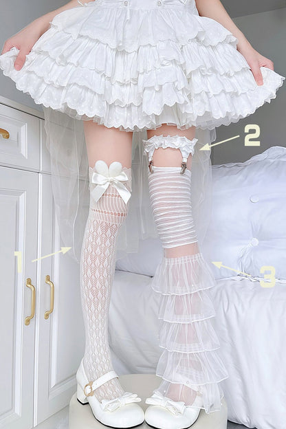 Bunny Ear Bowknot Socks