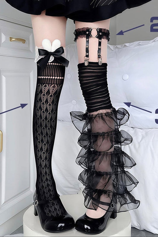 Bunny Ear Bowknot Socks
