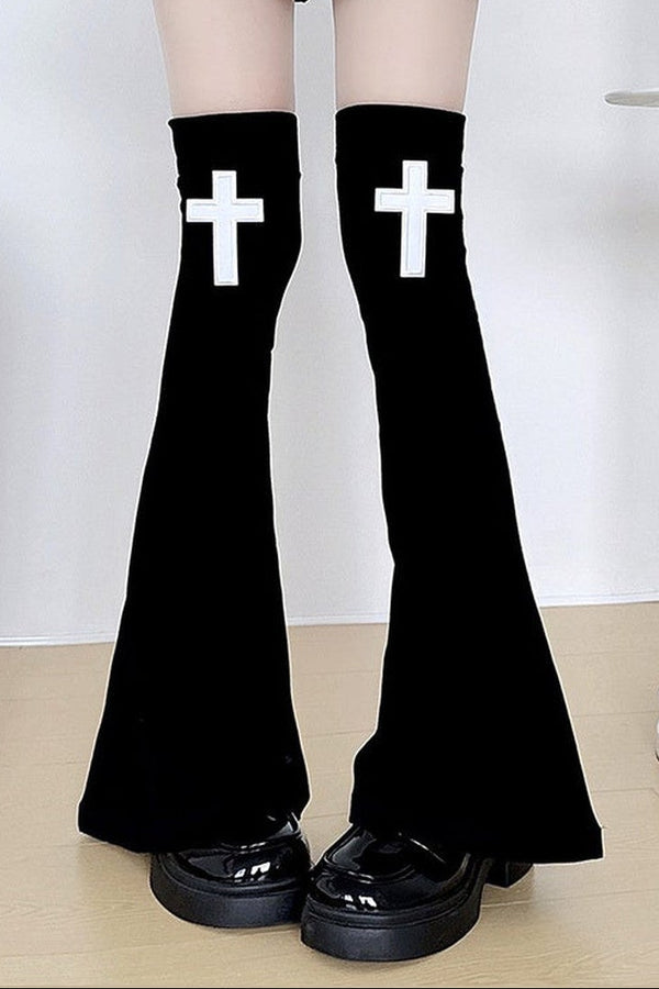 Cross Flared Over-The-Knee Leg Warmers