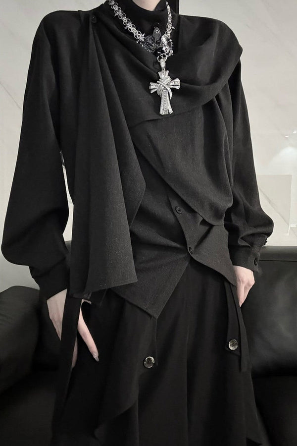 Irregular Spliced Design Shirt