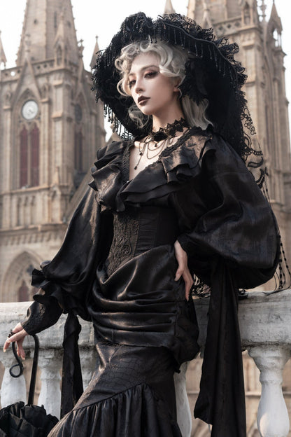 Oracle V-Neck Batwing Blouse