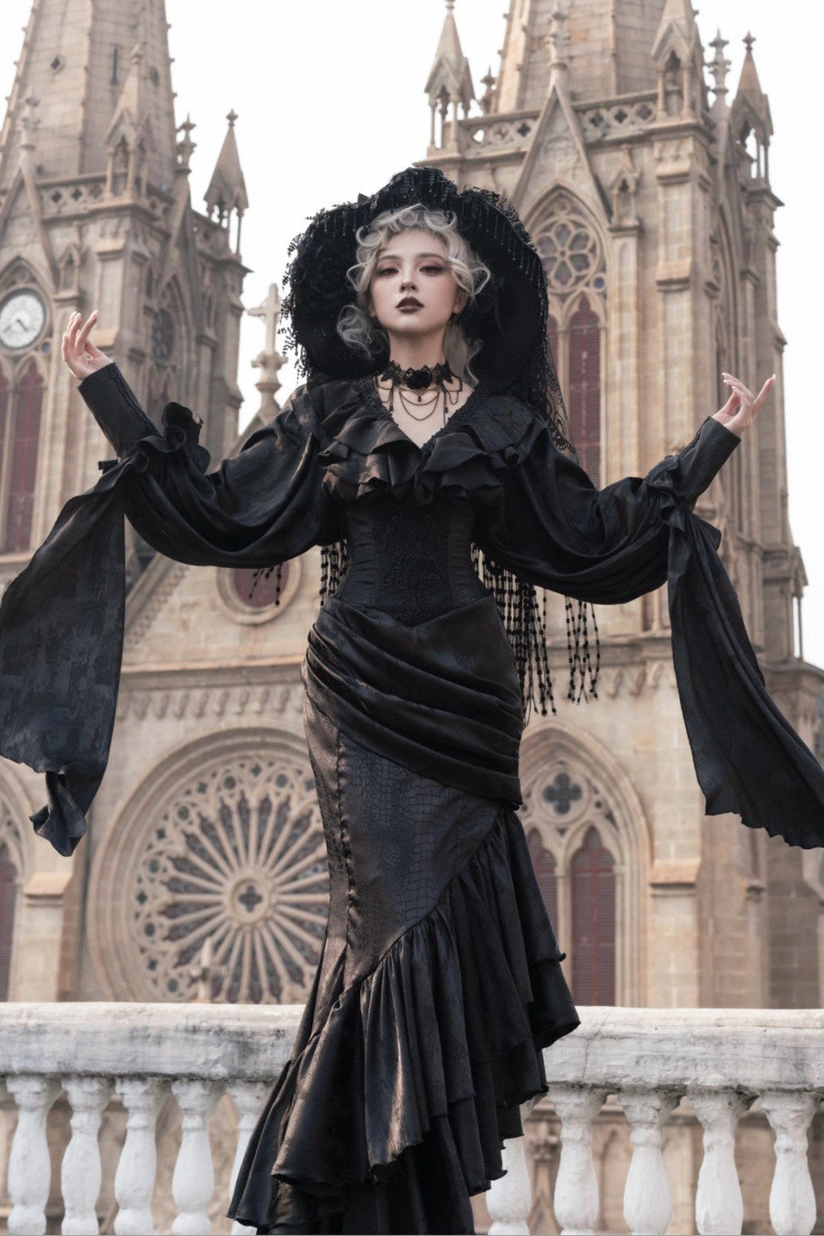 Oracle V-Neck Batwing Blouse