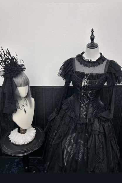 Original-Lolita-Zweiteiler mit Fischbeinkorsett und Figurformung