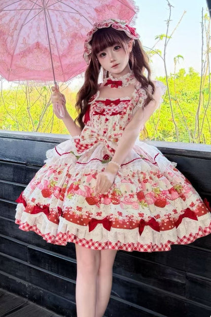 Abito Lolita Orsetto Fragola Dolce