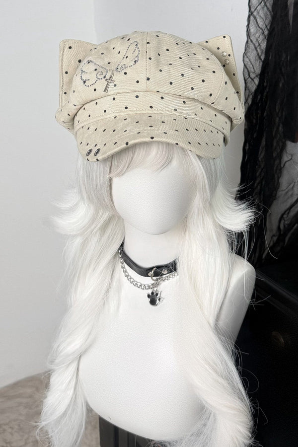 Cat Ear Polka Dot Beret