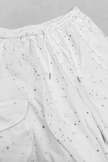 Y2K Star Sequin Wide-Leg Pants