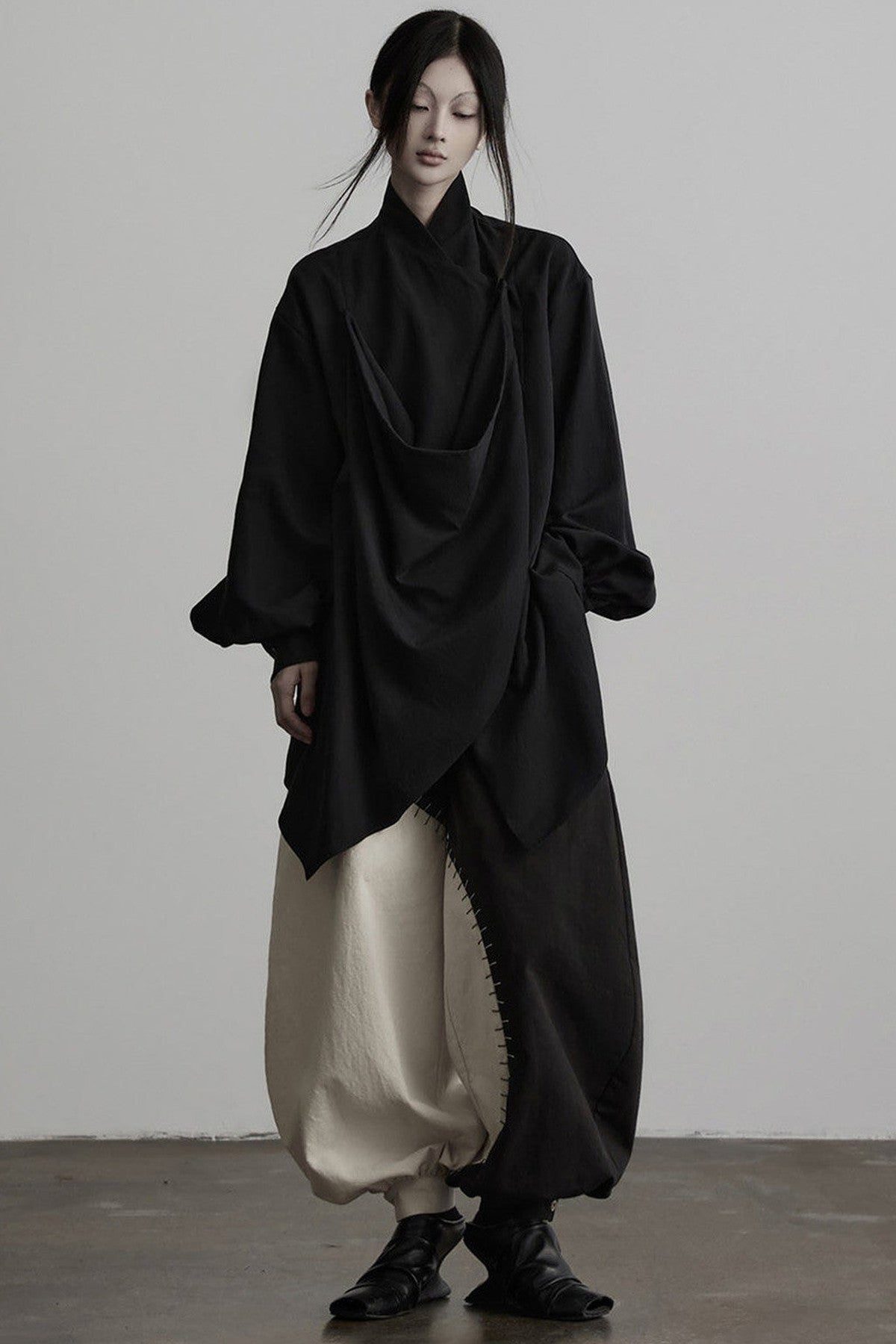 Black White Tai Chi Lantern Pants