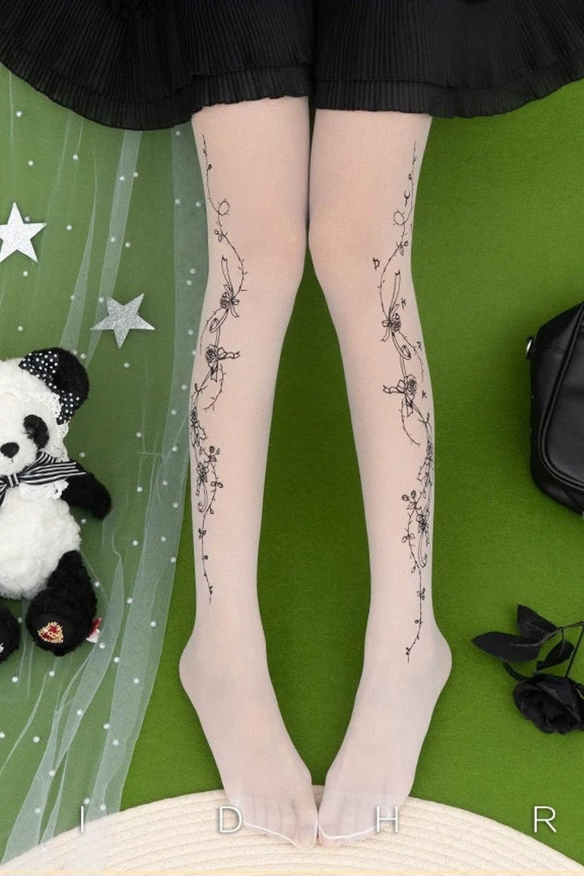 Rose Story Floral Tights