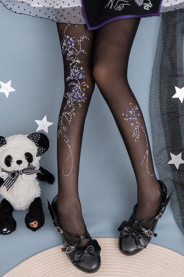 Starlit Jewel Floral Tights