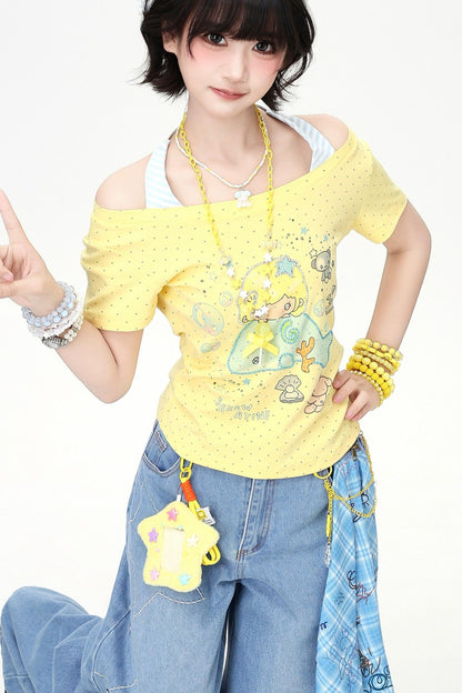 Dreamy-Cute Marine Candy Top