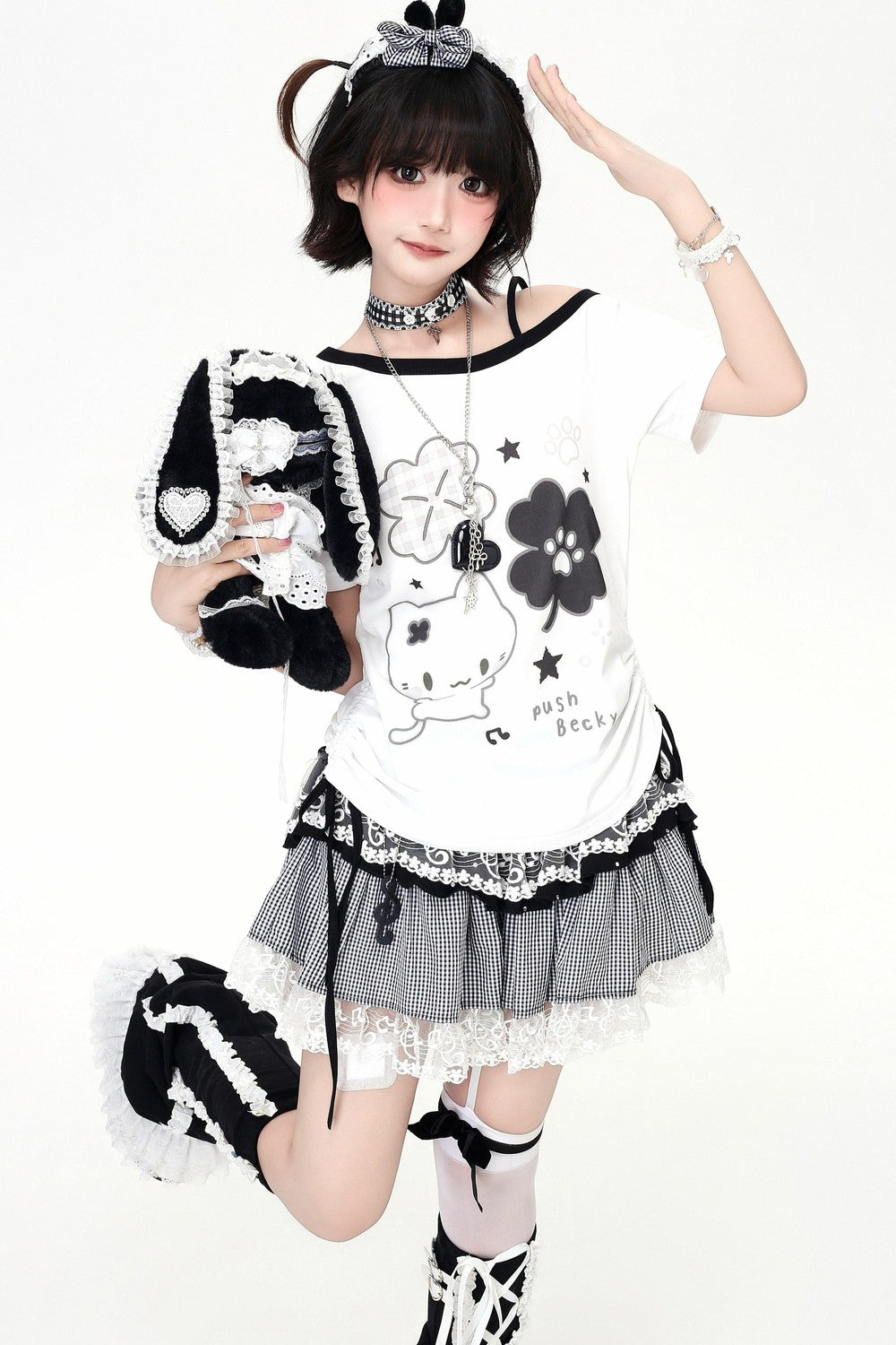 Gothic Piano Ruffle Skirt