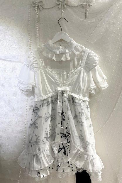 Robe camisole en verre d'ange d'hiver + haut + extérieur