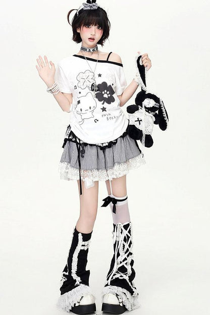 Gothic Piano Ruffle Skirt