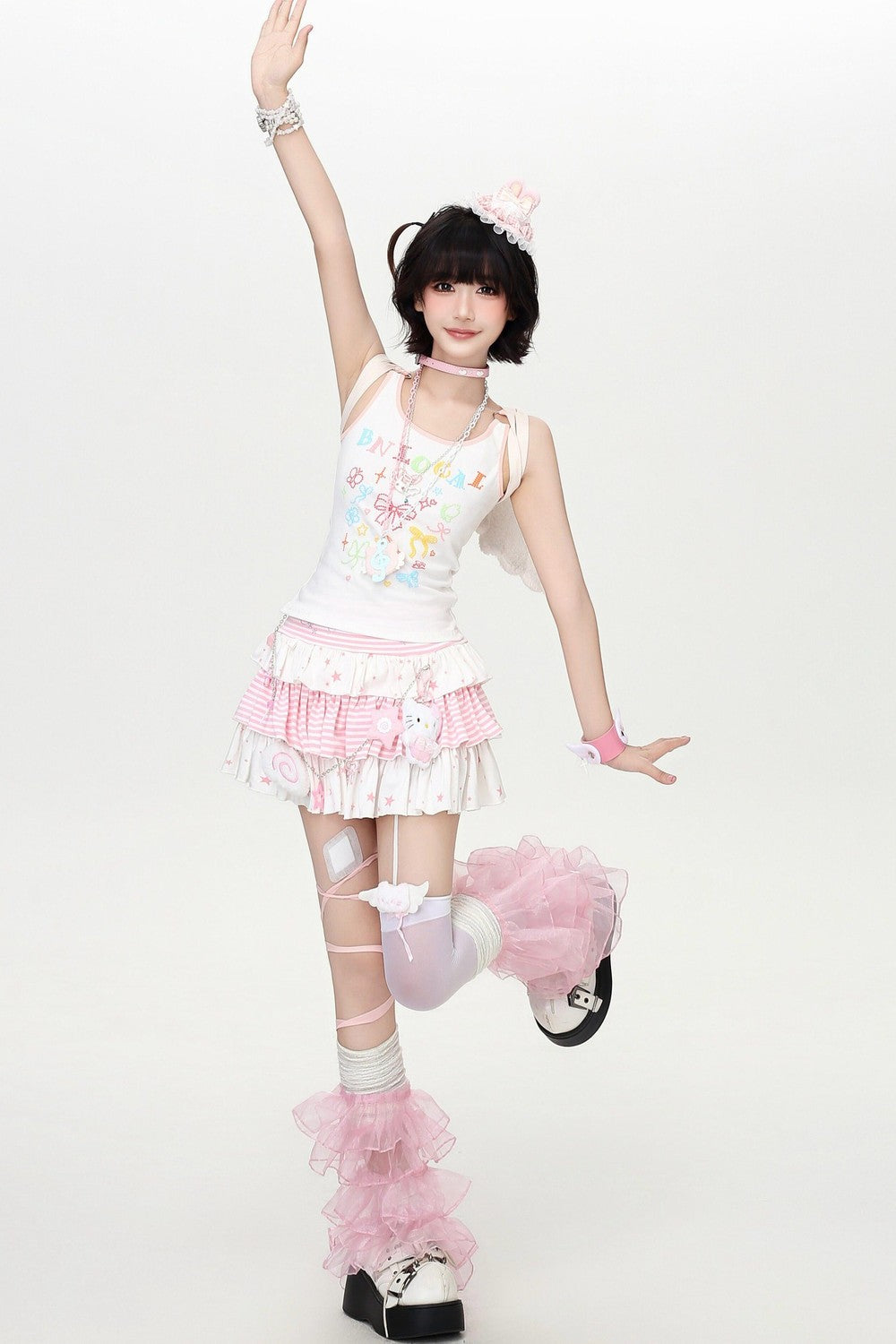 Candy Star Ruffle Skirt + Vest