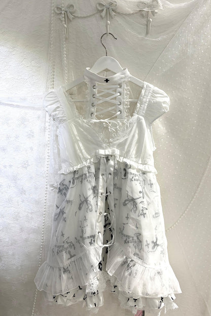 Robe camisole en verre d'ange d'hiver + haut + extérieur