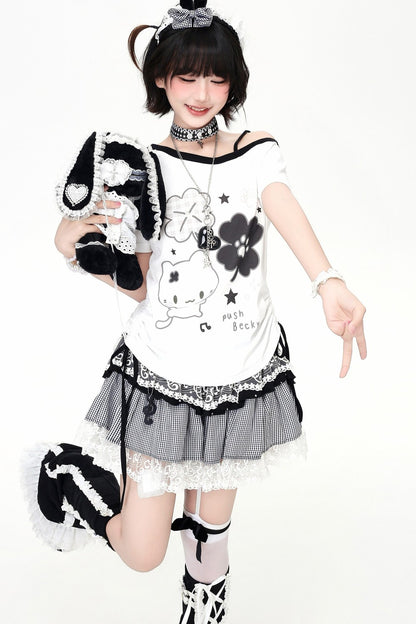 Gothic Piano Ruffle Skirt