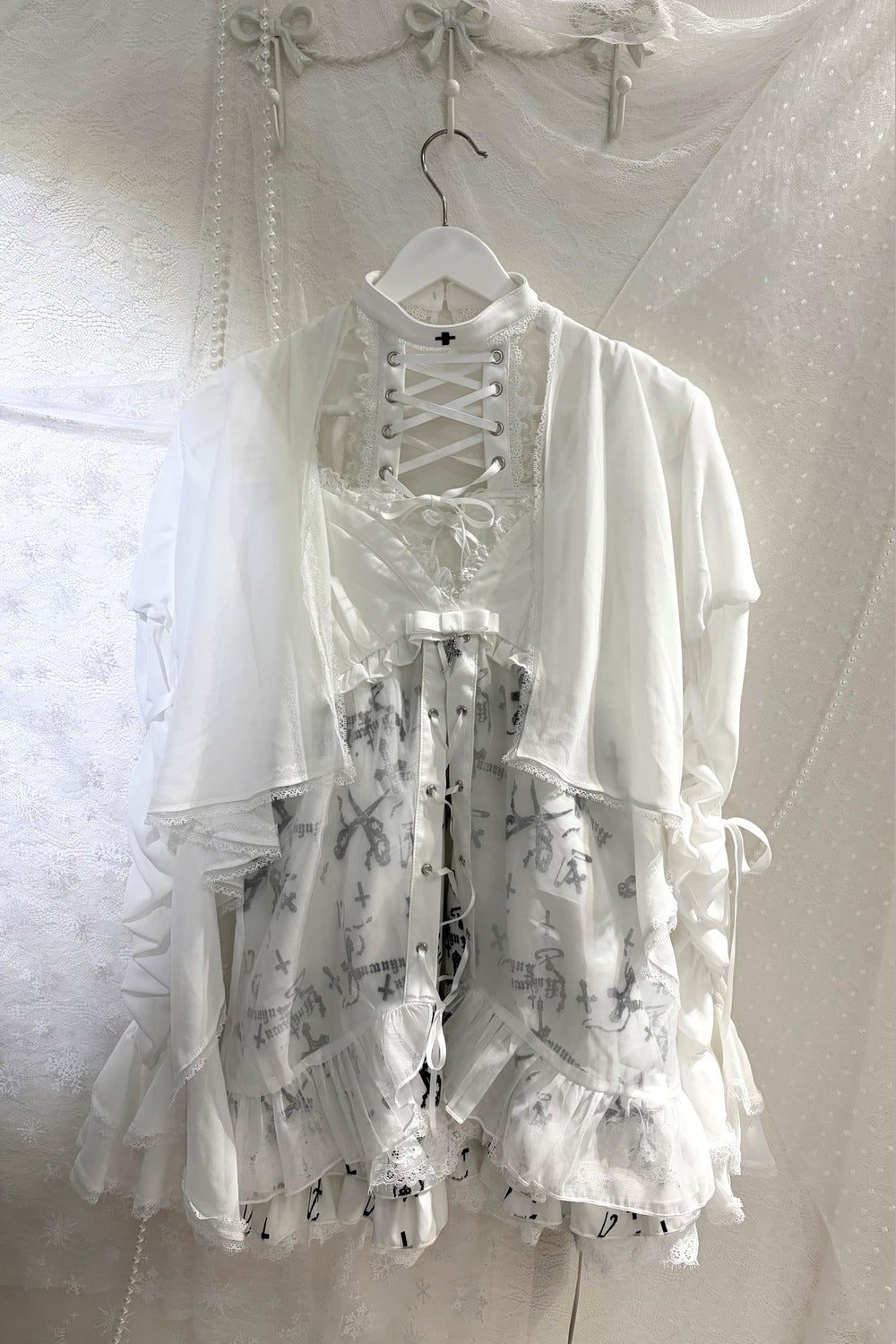 Robe camisole en verre d'ange d'hiver + haut + extérieur