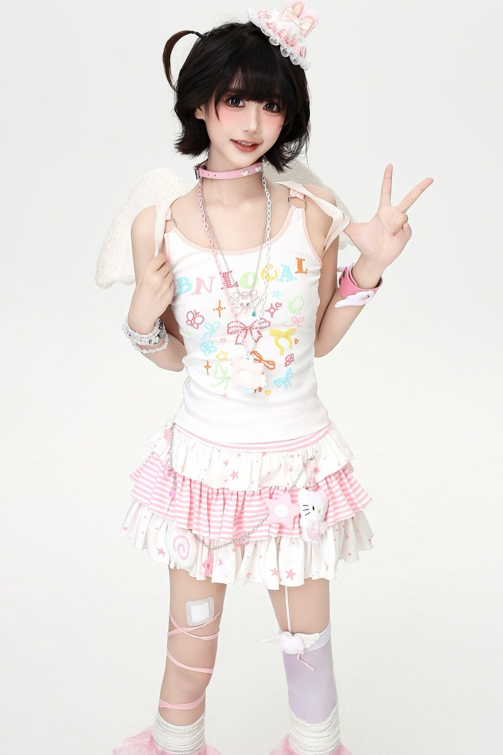 Candy Star Ruffle Skirt + Vest
