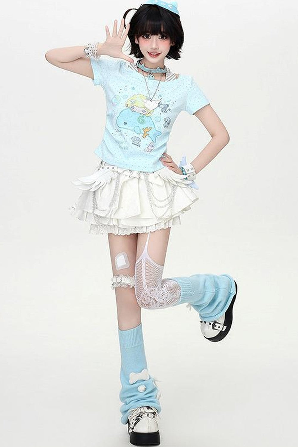 Dreamy-Cute Marine Candy Top